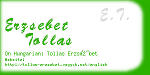 erzsebet tollas business card